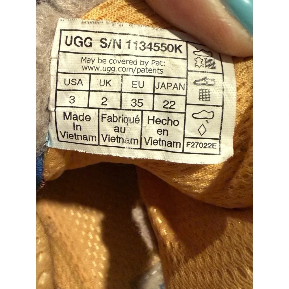 UGG Kid's Boot Size 3 Unisex‎ Boy Girl Brown Hiking Outdoors Youth Kids Walking